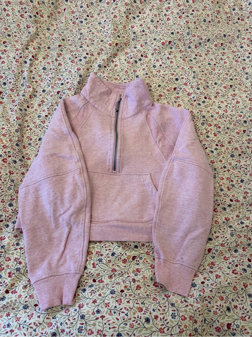 lululemon athletica Light Pink Half-Zip Cowl Pullover